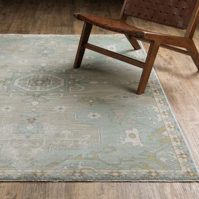 Style Haven Meadow Bohemian Old World Inspired Grey/ Blue Area Rug