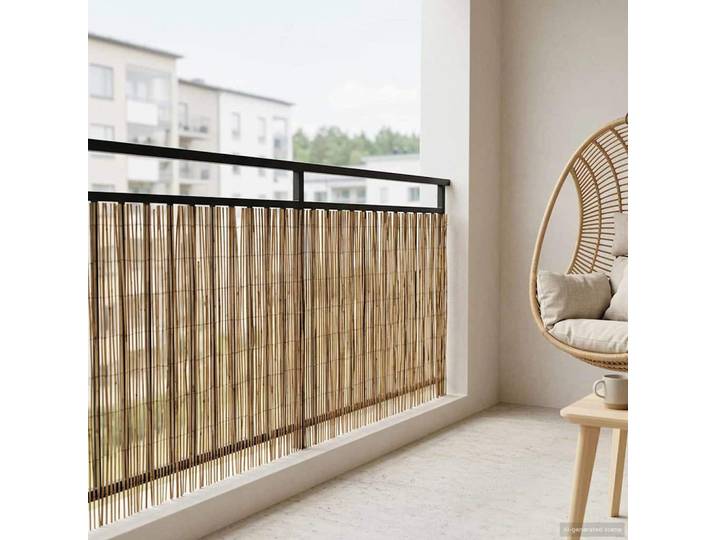 vidaXL Gartenzaun Kohlenstoff 500 x 100 cm Schilf