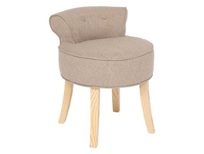 Tabouret  Firmin  pin beige 58x49x46cm - Atmosphera Créateur d'intérieur