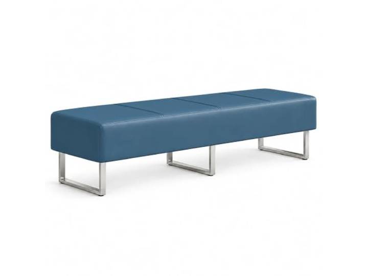JS Ellie Kunstleder Wartezimmerbank, Gewerbliche Sitzbank Mit Metallbeinen Lobby-Sitzbank Mit Hoher Belastbarkeit Für Empfang, Wartezimmer, Salon, Spa, Praxis & Friseur(G,150cm/59.1in)