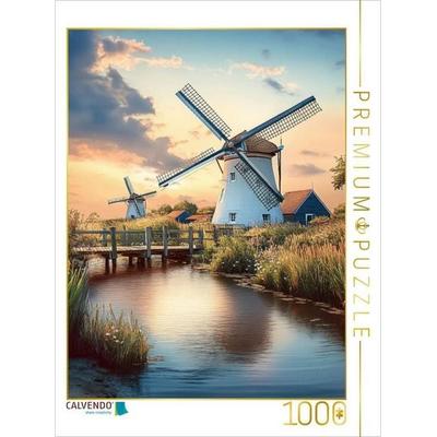 CALVENDO Puzzle Nachbar-Mühlen | 1000 Teile Lege-Größe 64x48cm Foto-Puzzle für glückliche Stunden
