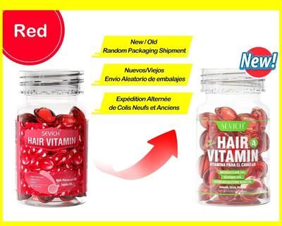 Uplifted Goods 30 Piece Advanced Vitamin Leave In Hair Care Capsules red