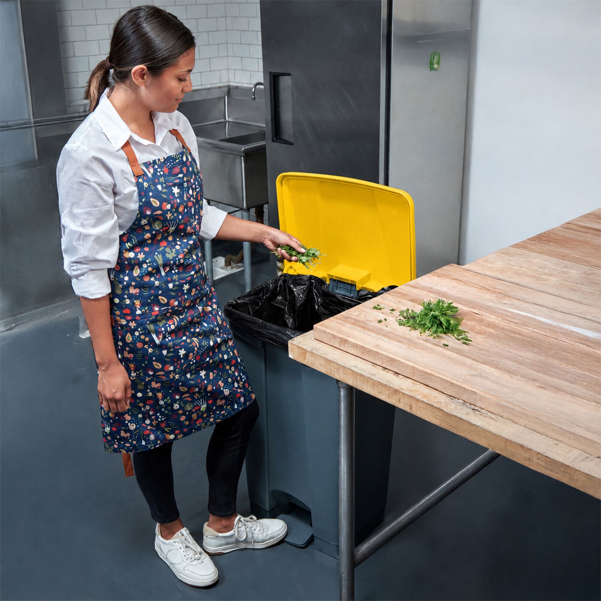 CAMBRO Pedaalemmer - 87 liter grijs;geel