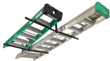 StoreYour Hi-Port 2 - Ladder Adjustable Ceiling Storage Rack - Double Sided - Holds 150 lbs - Double Sided