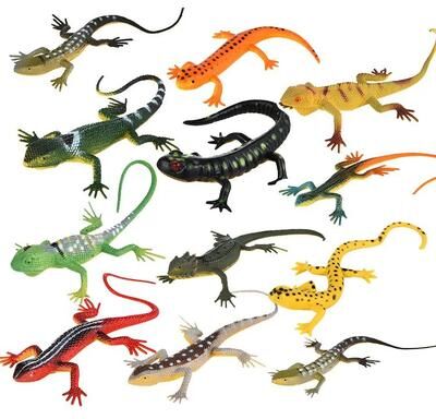 Inspire Select Bite Resistant Catnip Lizard Chew Toy Teeth Cleaning Interactive Indoor Cat Toy For Kittens & Cats (Halloween Gift) 12 Pcs Lizard
