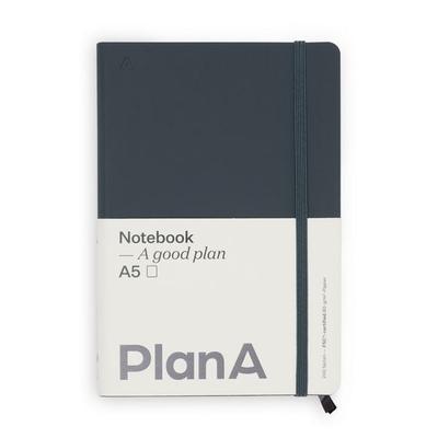 Notizbuch A5 Hardcover Cool Coal Blanko, 240 Seiten