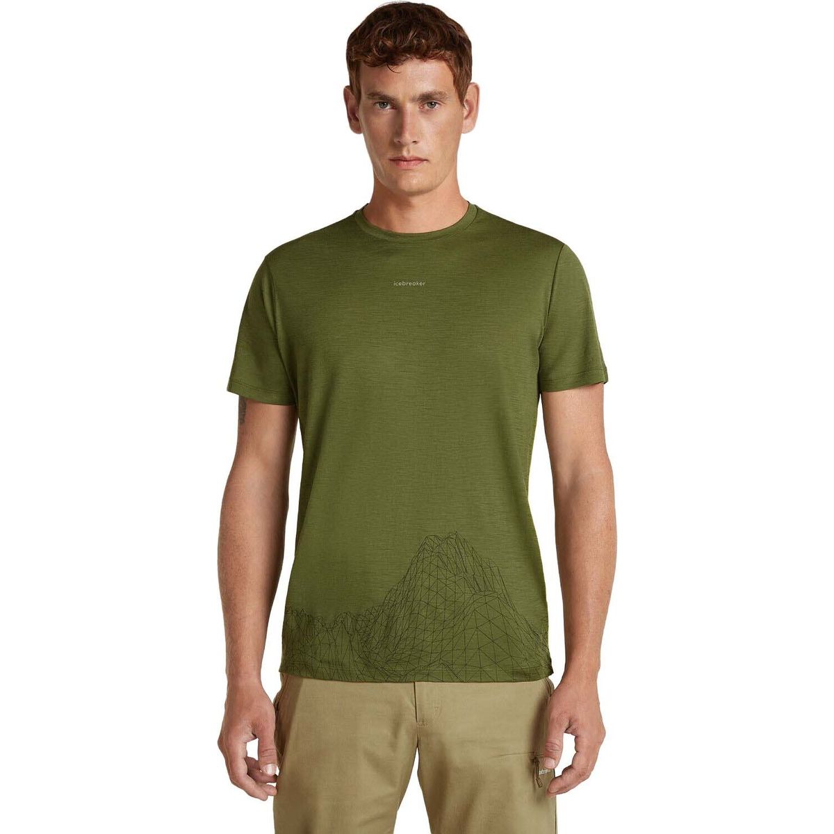 Icebreaker Men M 150 Tech Lite Short Sleeve Tee 3D Mapping sphagnum (IB0BD) XL 0A57JYIB0BD-XL