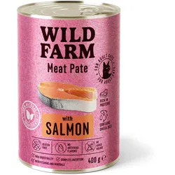 WILD FARM Pastete Lachs 400g - glutenfreies Katzenfutter