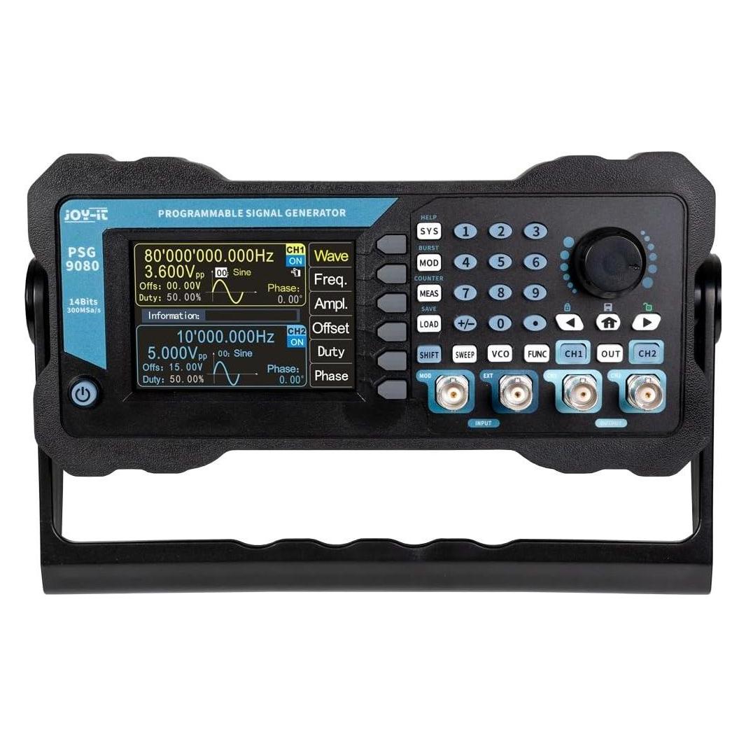 Joy-it JT-PSG9080-B Signalgenerator 0MHz - 80Hz 2-Kanal Dreieck, Lorentzkurve, Puls, Rauschen, Rech (JT-PSG9080-B)