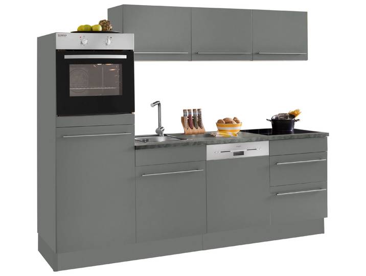 OPTIFIT Küche Bern, Breite 240 cm, ohne E-Geräte, Stärke der Arbeitsplatte wählbar