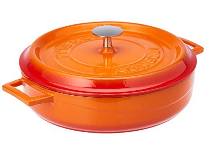 Pentole Agnelli coghsrp10628o SLOWCOOK Schmorpfanne, 28 cm, 3.4 LT, Orange