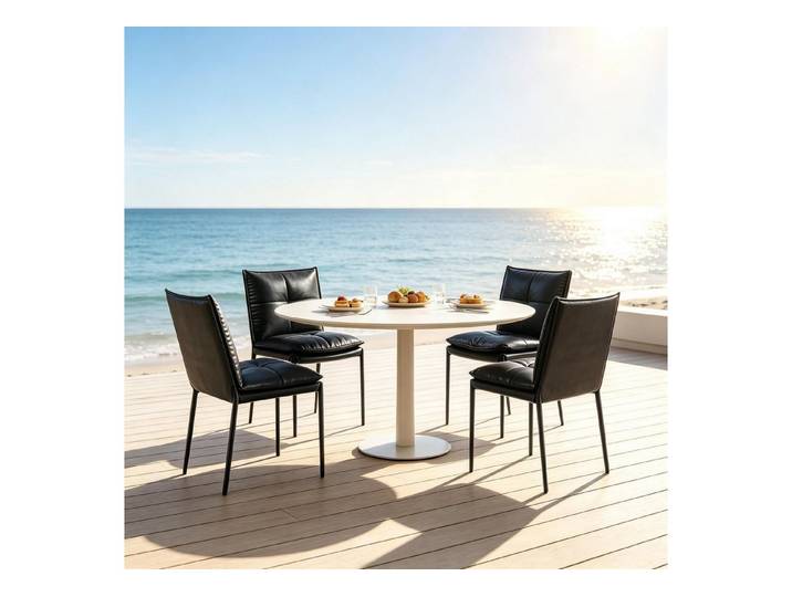MC Star Stuhl Komfortable Sitzgruppe für Räume,Elegante Stuhlgruppe (mit Gepolstertem Rücken,Viererset Esszimmerstühle(nur mit 4pcs Stuhle)