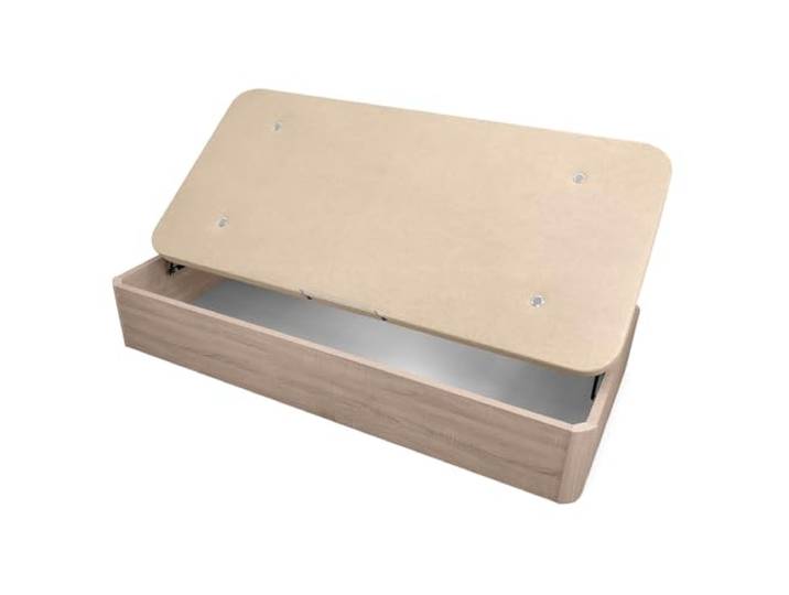 amuéblate online Aufklappbares Bett mit seitlicher Öffnung aus Holz mit großem Fassungsvermögen, geräumig, atmungsaktiv und robust, abgerundete Ecken, 90 x 190 cm, Cambria
