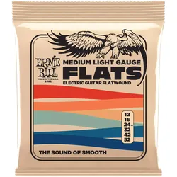 Ernie Ball EB2582 Slinky Nickel Flatwound, Medium | 012-052 - Saiten E-Gitarre