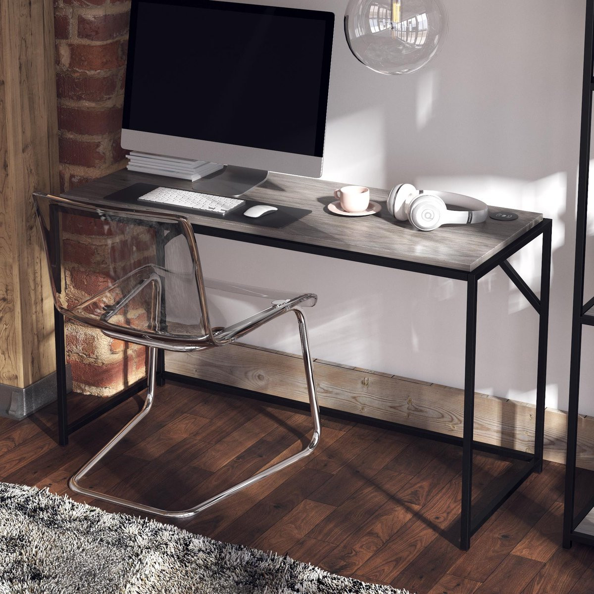 Notio Living Quincy Bureau - Grijs Eikenlook