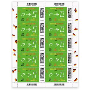 DeutschePost Briefmarken Set, 10 Stück à 95cent, Sommermärchen 2006, Standardbrief/Postkarte, nassklebend