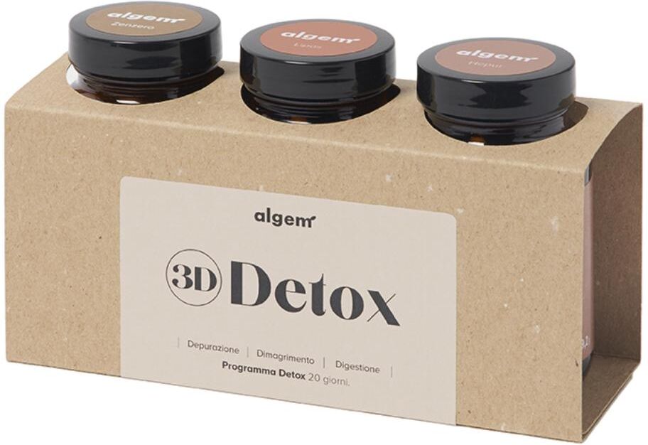 ALGEM NATURA Srl 3D Detox Programma Detox 20 Giorni, 3 Integratori