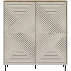 Hochkommode Kommode in modernem Design 135 cm hoch