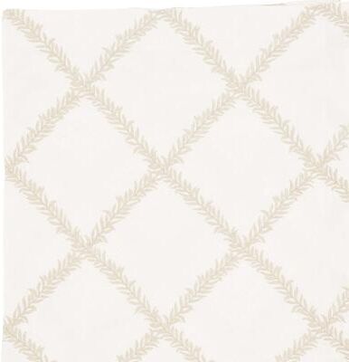 "Lucian Embroidered Trellis Drapery Panel - Natural, 50""W x 108""L - Ballard Designs"