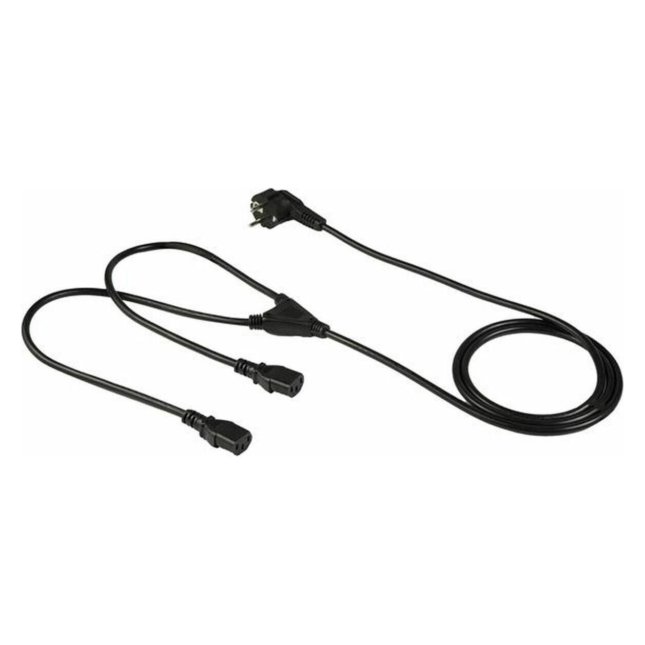 StarTech 2m C13 Stromkabel - Schuko CEE7 auf 2x C13 - Y-Stromkabel - C13 Kaltgerätekabel (2 m) (PXT101YEU2M)