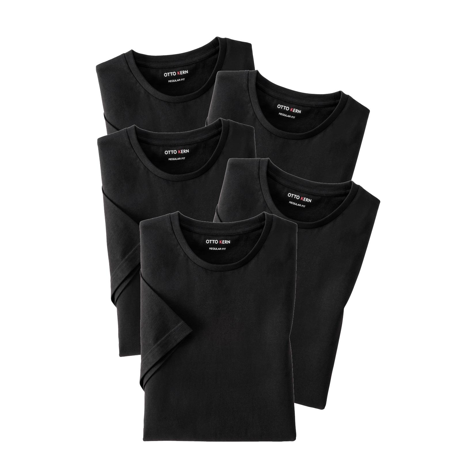 Otto Kern 5er Pack Herren T-Shirts Rundhals, 100% Baumwolle