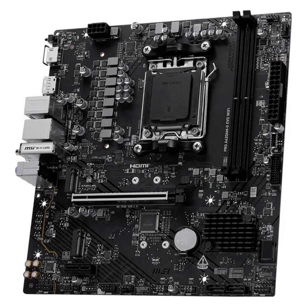 MSI Pro A620AM-G EVO WIFI (AM5, AMD A620, mATX) (PRO A620AM-G EVO WIFI)