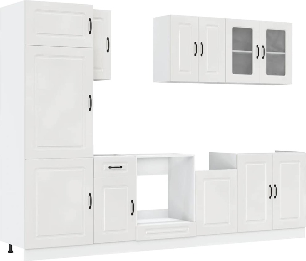 8-tlg. Küchenschrank-Set Kalmar Kalmar Hochglanz-Weiß Holzwerkstoff