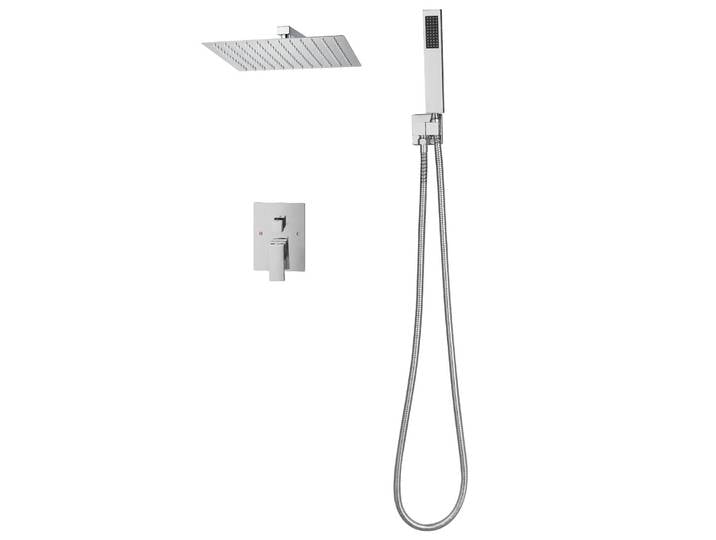 Ensemble de robinetterie de douche SucceBuy, système de douche de salle de bain à effet pluie, pommeau de douche à effet pluie, douchette à main, robinetterie murale avec kit de finition