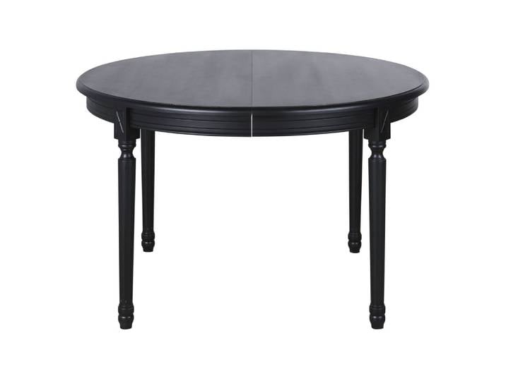 Runder, verstellbarer Esstisch, schwarz, 6/8 Personen, L120/200cm