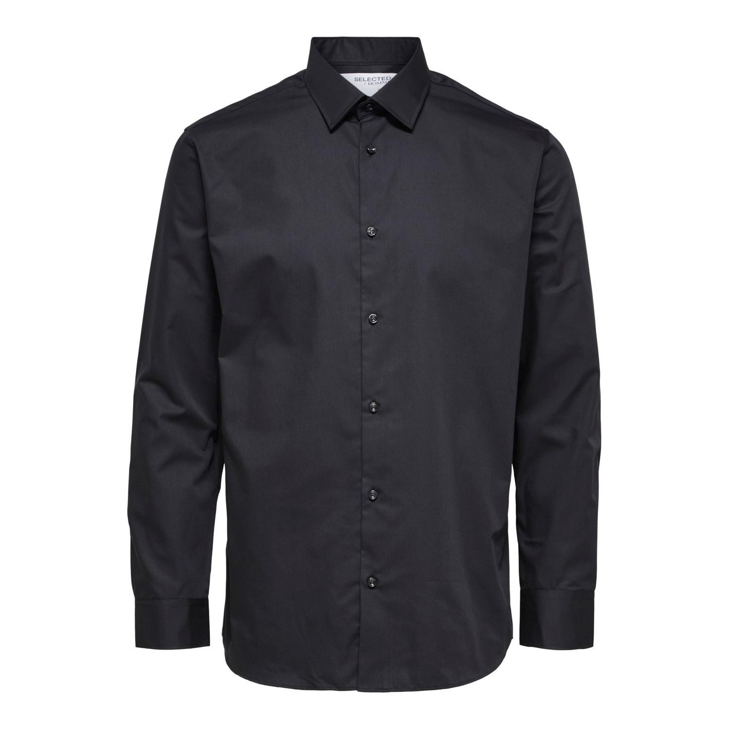 Marke: Selected Geschlecht: Männer Typ: Hemden Farbe: Schwarz Muster: Einfarbig Ärmel: Langärmelig Kragen: Klassisch Verschluss: Knöpfe Saison: Frühling/Sommer