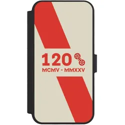 Nivocase Klapphülle für Apple iPhone 16 Pro Handyhülle aus Kunst Leder NIVOflip schwarz 1. FSV Mainz 05 (Apple iPhone 16 Pro), Smartphone Hülle, Schwarz
