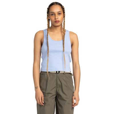 Tanktop ELEMENT "Yarnhill", Damen, Gr. S, blau (blau heron), Obermaterial: 95% Baumwolle, 5% Elasthan., Tops Tanktop