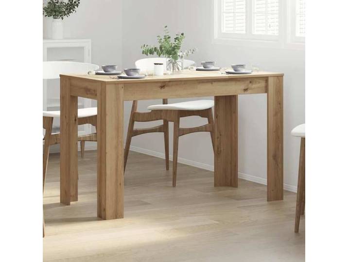 Table à manger stable et durable pour cuisine chêne artisanal 120x60x76 cm bois d'ingénierie w5t27E