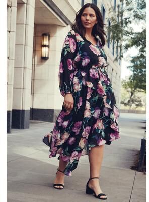 Plus Size Women's Endless Love Chiffon Dress by Avenue in Endless Love (Size 22/24)