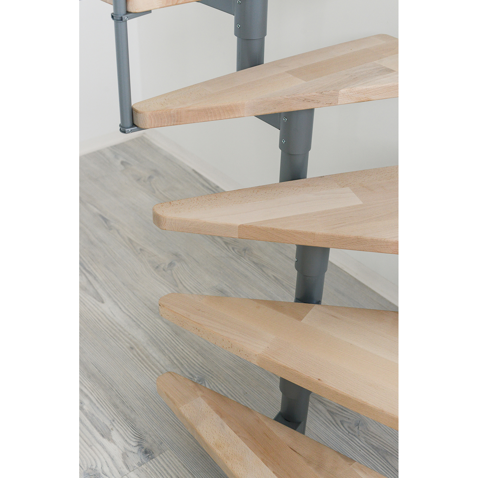 Minka Mittelholmtreppe Style Turn 35 - 304cm Geschosshöhe Walnuss Grau