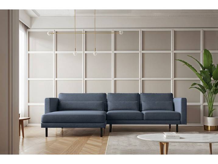 Kaiser Möbel Ecksofa L-form Dani modern und geräumig Stoff Poso und Verita, Zwei Stoffe, breite Farbpalette, komfortabel, geräumig