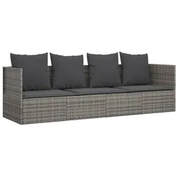 Helloshop26 - Gartensofa mit Kissen 203 cm graues Kunstharzgewebe 02_0012016