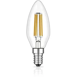 ledscom.de E14 LED Leuchtmittel, Kerze, warmweiß (2700 K), 3,7 W, 452lm