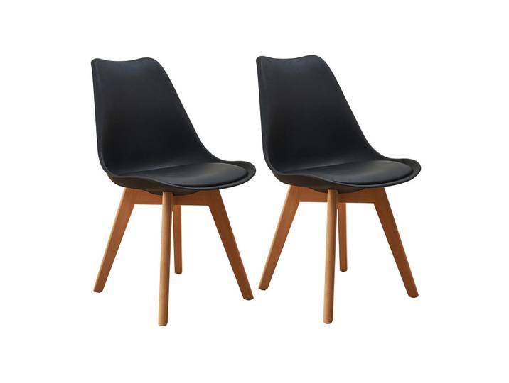 Svita Esszimmerstuhl Mats 2er Set Schwarz, 49x81x58 cm, Esszimmer, Stühle