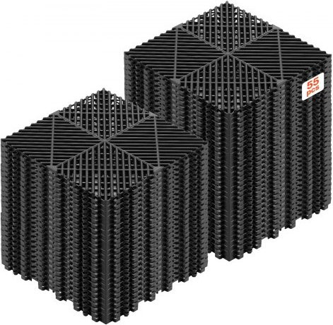 VEVOR Drainagematten 55-delige set, zwart, kliksysteem, 31 x 31 cm