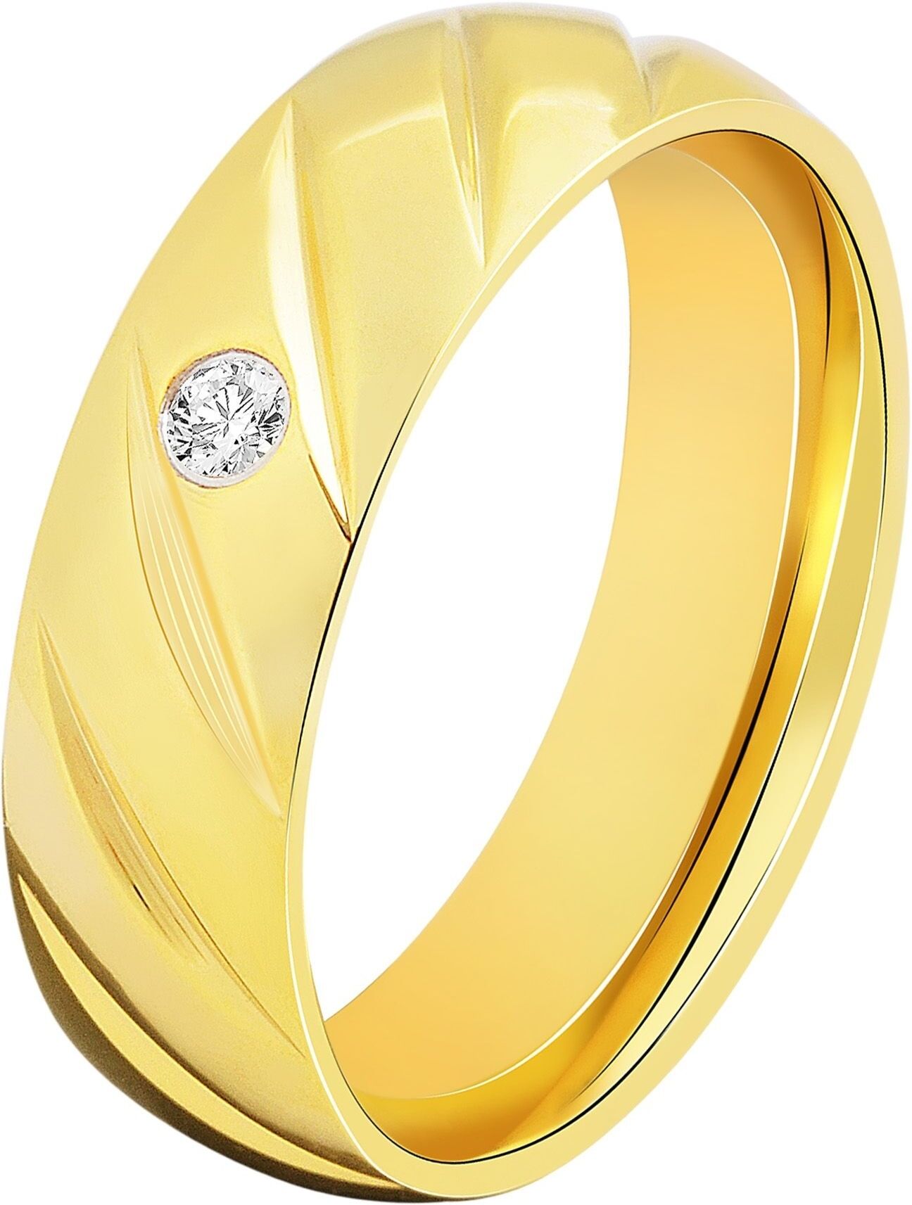 Partnerring AKZENT "Exciting Chapter, langlebig" Gr. 62, gold (goldfarbig), Fingerringe, Damen, 62, Edelstahl