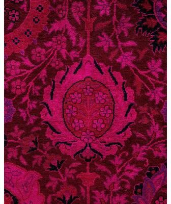 Overton "Fine Vibrance, One-of-a-Kind Hand-Knotted Area Rug - Pink, 10' 2"" x 13' 10"" - 10' 2"" x 13' 10"""