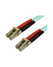 StarTech.com 5m OM3 LC auf Multimode-Duplex-Glasfaser-Kabel Türkis 50/125 Kabel Netzwerk Multimode-Faser 15 m Duplex low-smoke zero-halogen Glasfaser LWL Blau (A50FBLCLC15)
