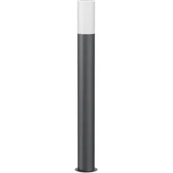 ledscom.de Wegelicht / Pollerleuchte GROPO für außen mit Premium Echtglashaube – UV-beständig, kein Vergilben, IP44, 90 cm, anthrazit 1x E27 max. 40W