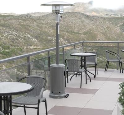Flash Furniture Outdoor Patio Heater - 7.5 Feet Round Steel Patio Heater - 40,000 BTU's