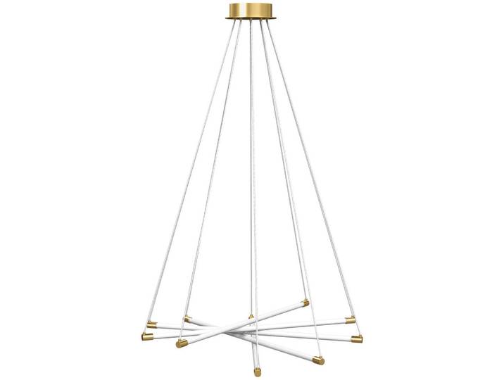 Homcom Led-Deckenlampe, 50W, 5 anpassbare Lichtrohre, anpassbar, Gold+Weiß, Mehrfarbig, Metall, LED integriert, 82x124x82 cm, Lampen & Leuchten, Innenbeleuchtung, Hängelampen, Pendelleuchte