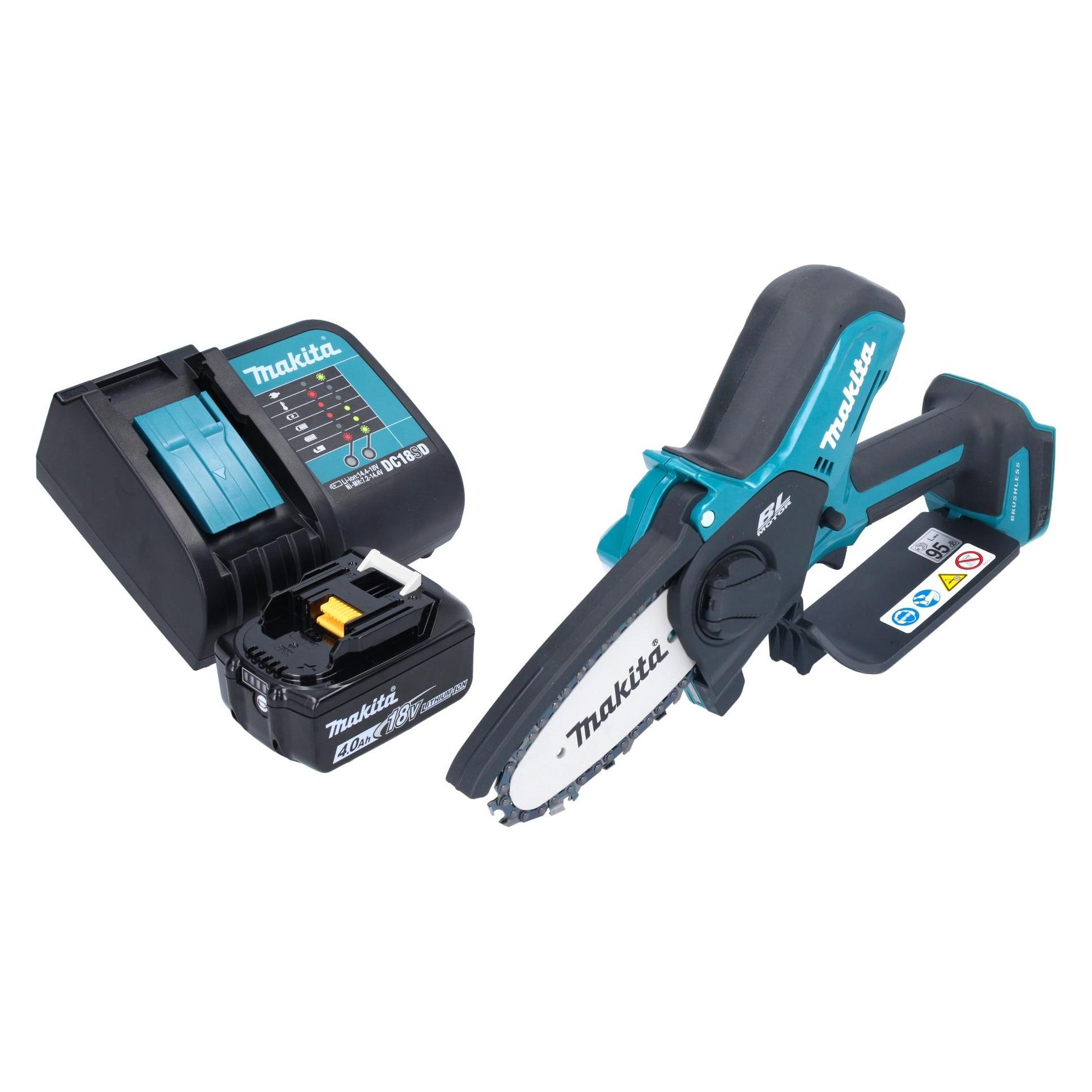 Makita DUC 101 SM01 Akku Astsäge 18 V 10 cm Brushless + 1x Akku 4,0 Ah + Ladegerät (Akku Kettensäge) (DUC101Z01)