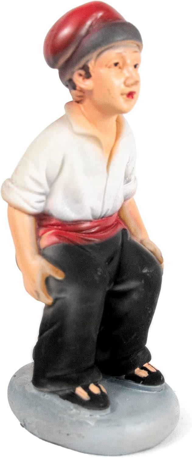 Decoratief kunsthars figuur Caganer uit de Catalaanse traditie, Hoogte: 11 cm
