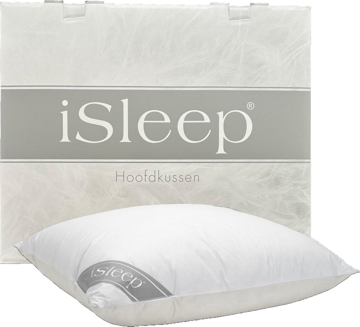 iSleep Donzen Hoofdkussen met 60% Eendendons - Puntkussen - 60 x 70 cm