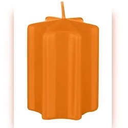 Kopschitz Kerzen Sternkerzen Mango Orange 8 x Ø 6 cm, 8 Stück